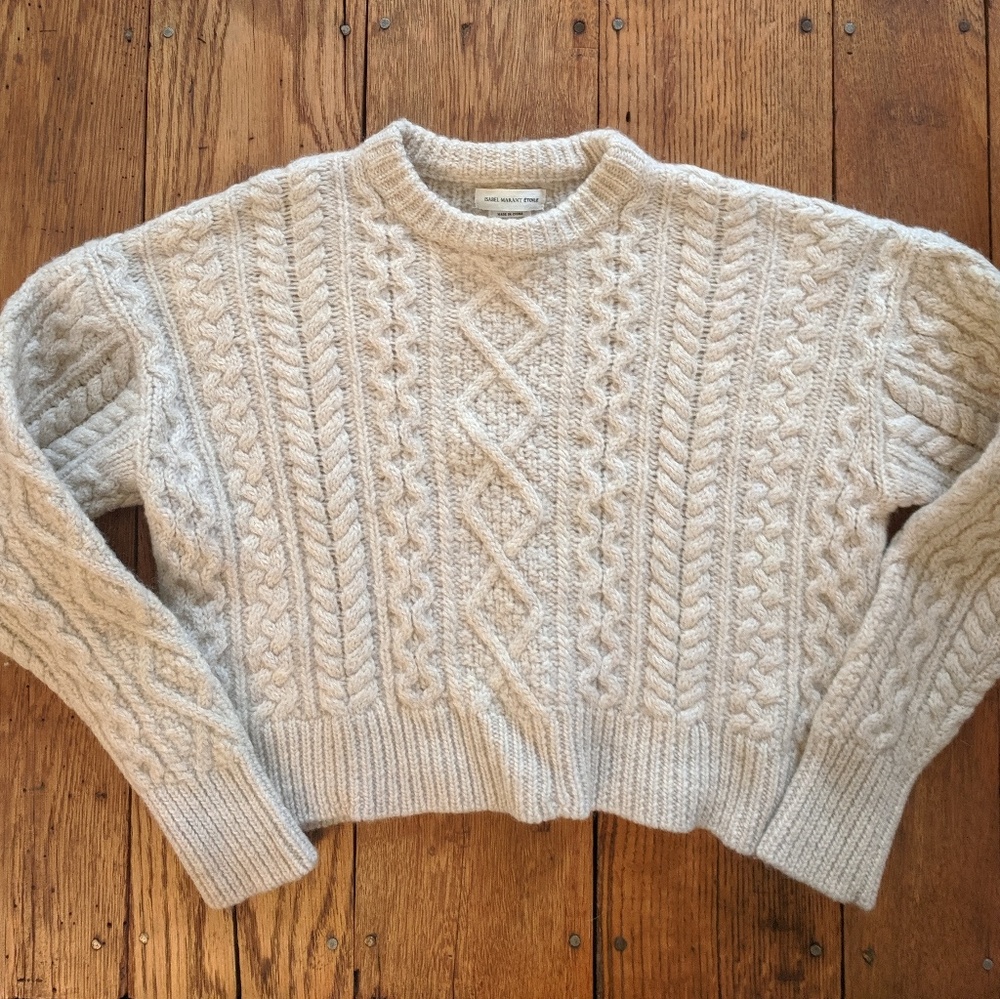 Isabel Marant Etoile Cropped Fisherman Sweater, 38